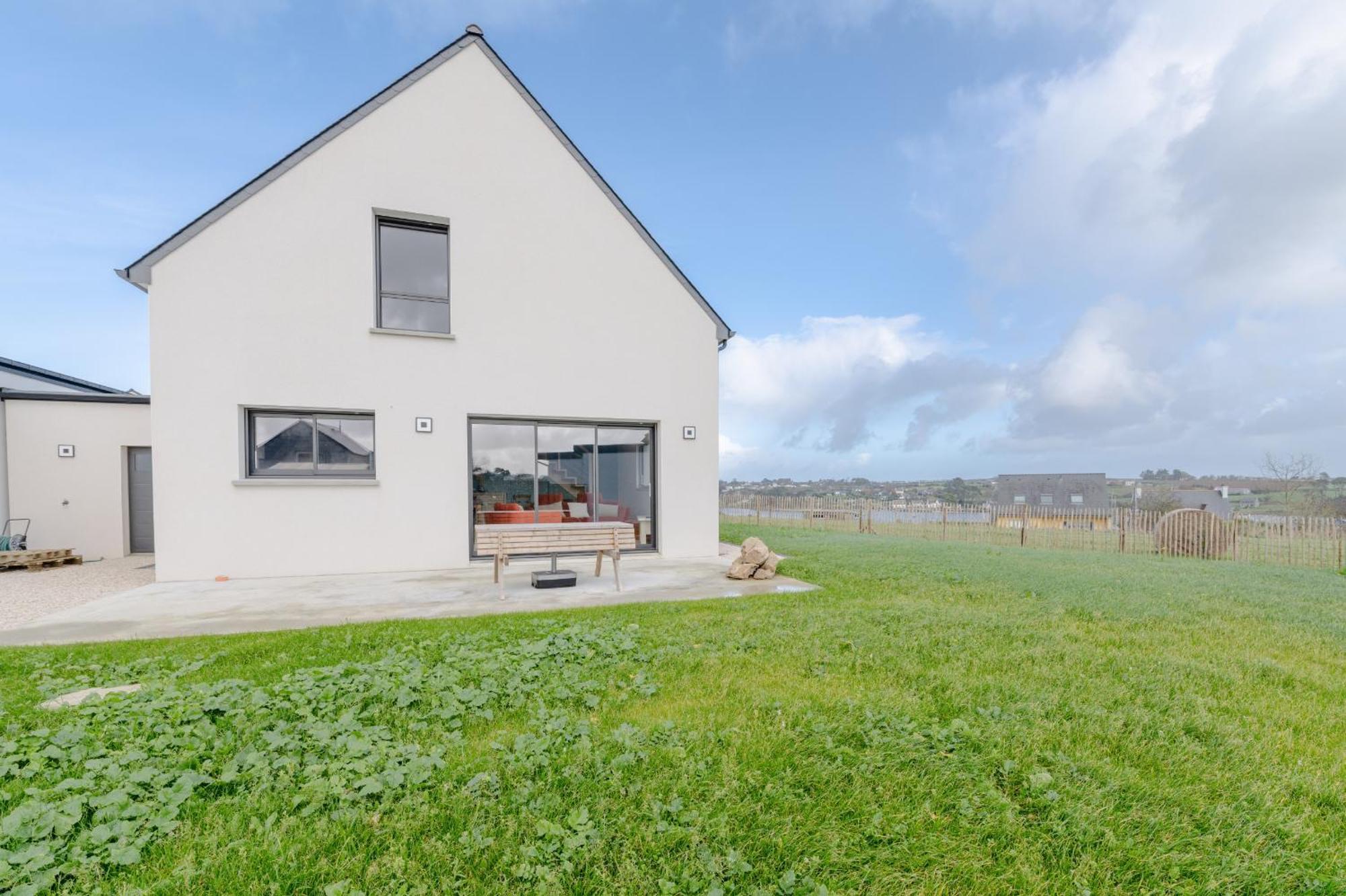 Ty Nevez - Jolie Maison Neuve Avec Petite Vue Mer Saint-Pabu  Bagian luar foto