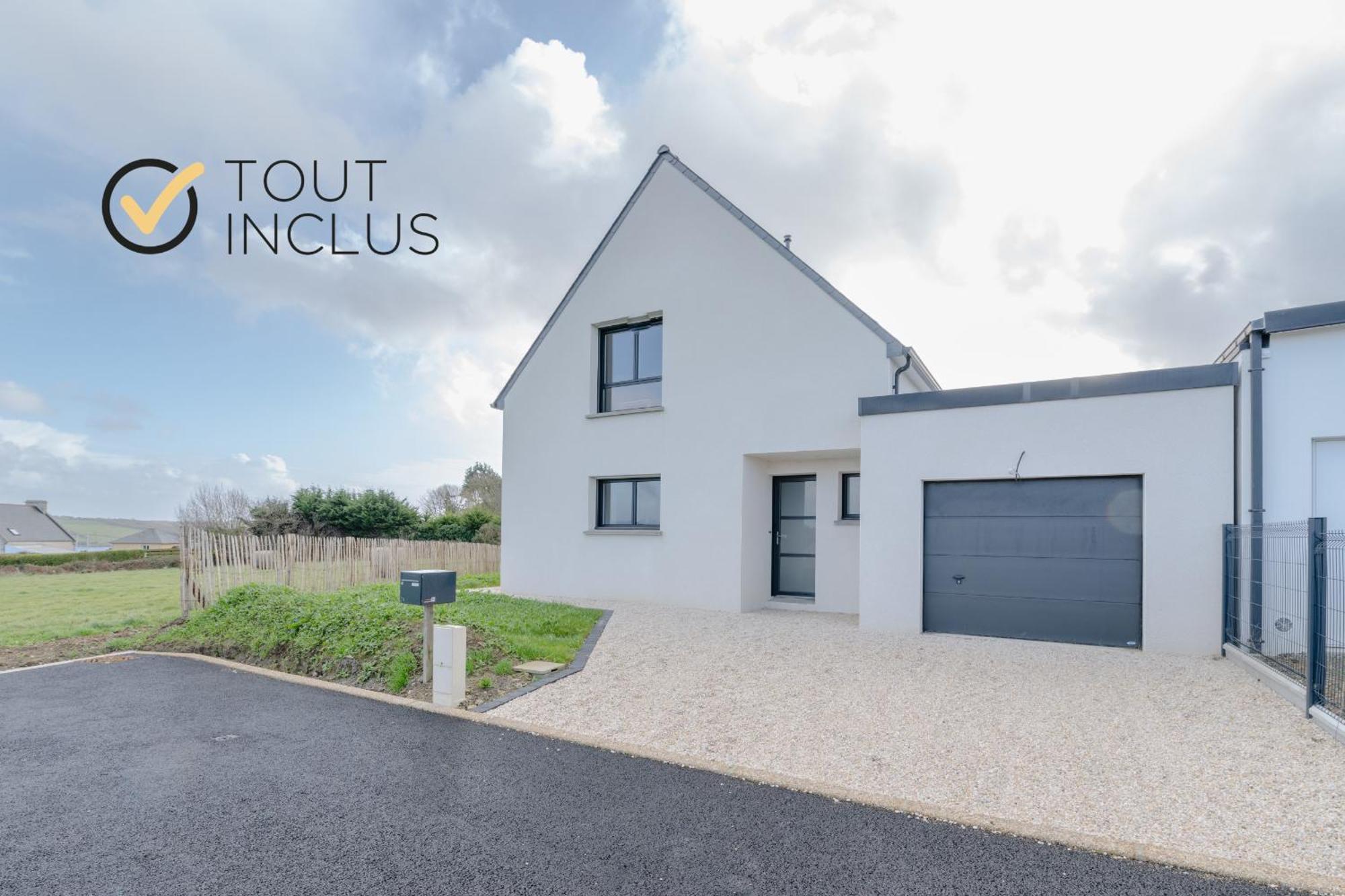 Ty Nevez - Jolie Maison Neuve Avec Petite Vue Mer Saint-Pabu  Bagian luar foto